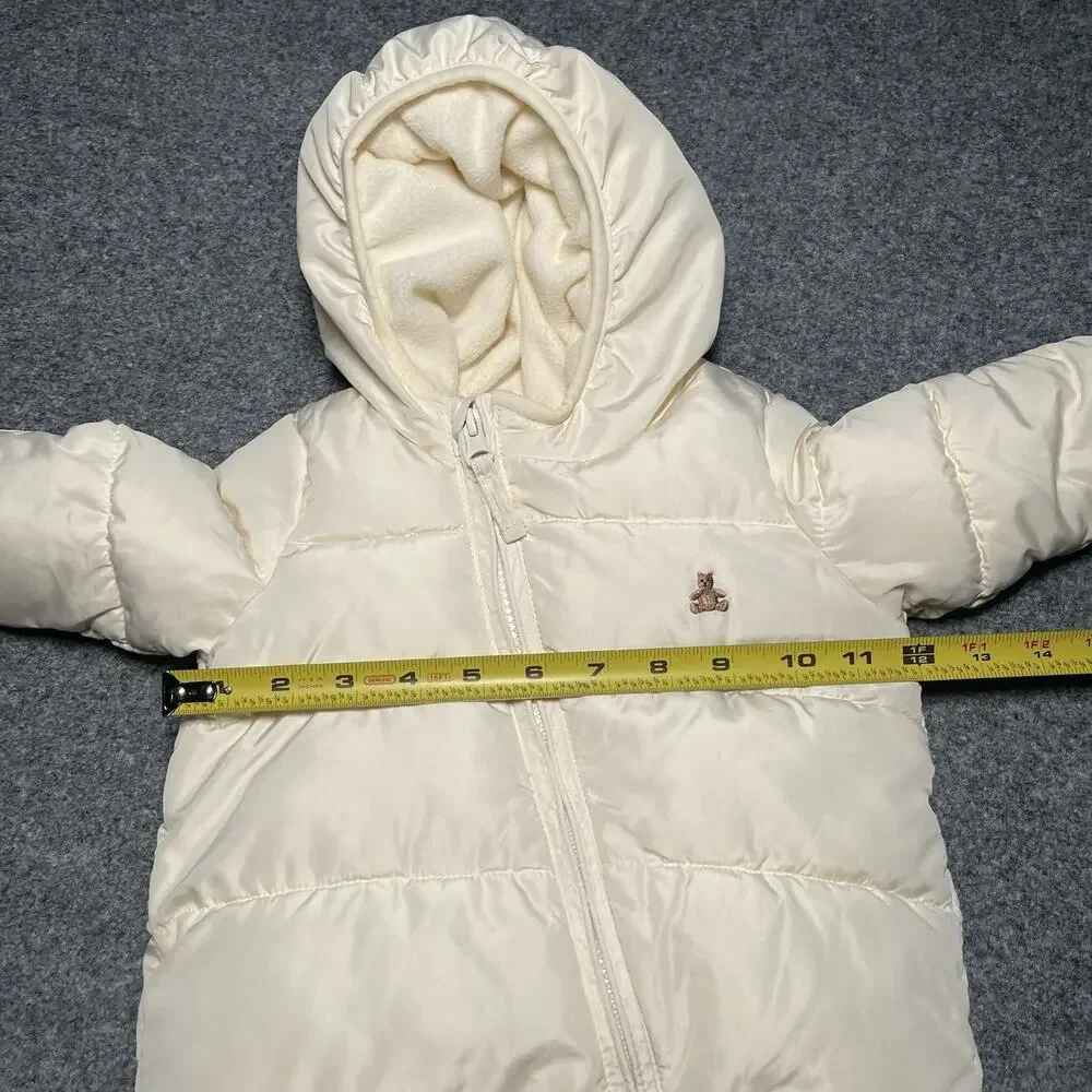 GAP Cream Puffer Hooded One-Piece Snowsuit